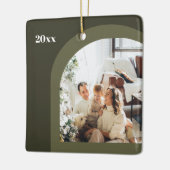 Olive Green Modern Arch Photo Modern 2026 Keramikornament (Links)