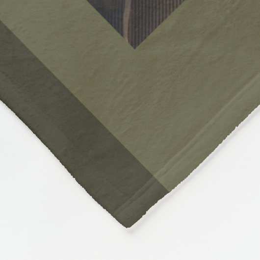 Olive Green Modern Arch Zwei vertikale Foto Fleecedecke (Ecke)