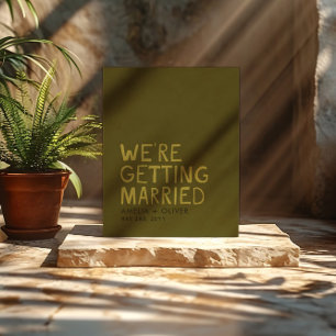 Olive Green Modern - Fett handgeschriebene Typogra Postkarte