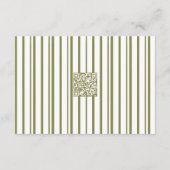 Olive Green Modern Online RSVP Card Begleitkarte (Rückseite)