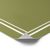 Olive Green Modern Wedding Welcome Sign Poster (Ecke)