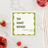 Olive Green Modern Welcome Party Probe Dinner Serviette (Beispiel)