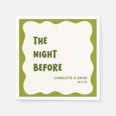 Olive Green Modern Welcome Party Probe Dinner Serviette (Vorderseite)