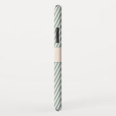 Olive Green Monogram mit Zickzack Muster Case-Mate iPhone Hülle (Hinten/Rechts)