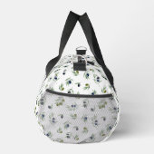 Olive Green Monogram Name Watercolor Chic Pattern Duffle Bag (Rechts)