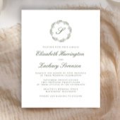 Olive Green Monogram Script Hochzeit