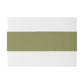 Olive Green Monogram Wedding Belly Band (Rückseitenbeispiel)
