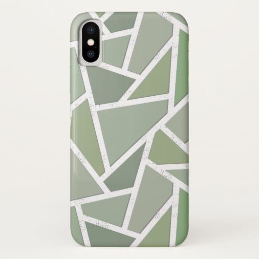 Olive-Green-Mosaik Case-Mate iPhone Hülle (Rückseite)