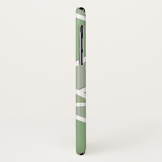 Olive-Green-Mosaik Case-Mate iPhone Hülle (Hinten/Links)