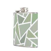 Olive-Green-Mosaik Flachmann (Links)
