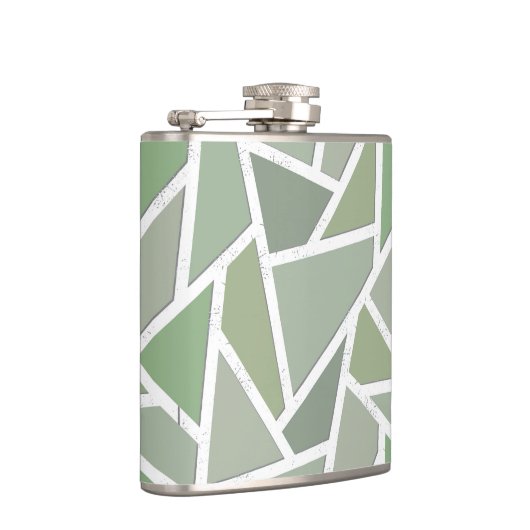 Olive-Green-Mosaik Flachmann (Rechts)