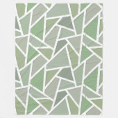 Olive-Green-Mosaik Fleecedecke (Vorderseite)