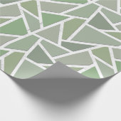 Olive-Green-Mosaik Geschenkpapier (Ecke)
