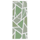 Olive-Green-Mosaik Geschenktüte Für Weinflaschen (Rückseite)