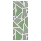 Olive-Green-Mosaik Geschenktüte Für Weinflaschen (Vorderseite)