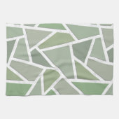 Olive-Green-Mosaik Geschirrtuch (Horizontal)