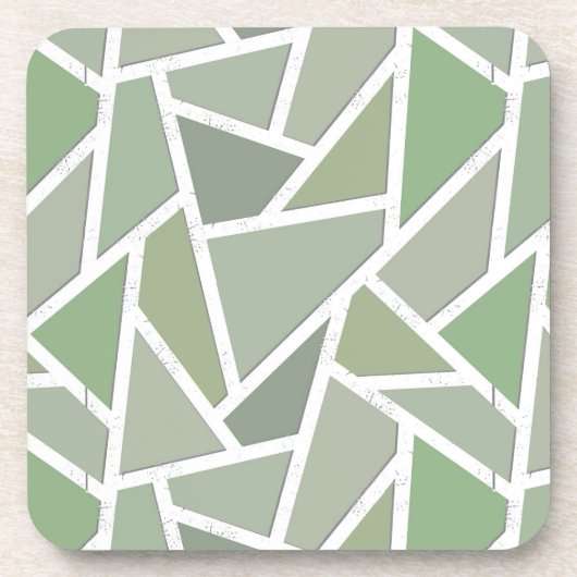 Olive-Green-Mosaik Getränkeuntersetzer (Vorderseite)