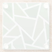 Olive-Green-Mosaik Glasuntersetzer (Rückseite)