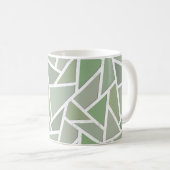 Olive-Green-Mosaik Kaffeetasse (VorderseiteRechts)