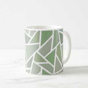 Olive-Green-Mosaik Kaffeetasse