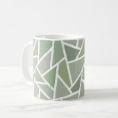 Olive-Green-Mosaik Kaffeetasse (Vorderseite Links)