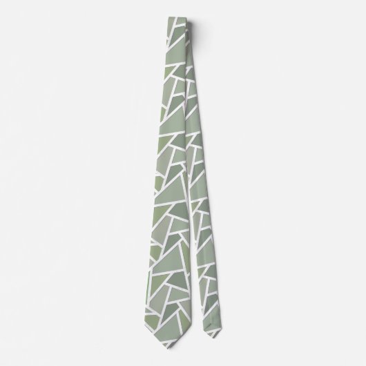 Olive-Green-Mosaik Krawatte (Vorderseite)