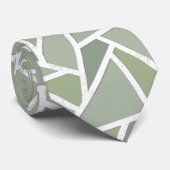 Olive-Green-Mosaik Krawatte (Gerollt)