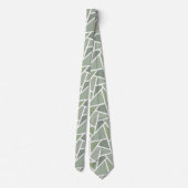 Olive-Green-Mosaik Krawatte (Rückseite)