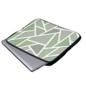 Olive-Green-Mosaik Laptopschutzhülle (Vorne Knopf)