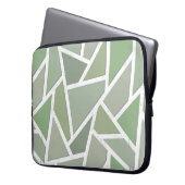 Olive-Green-Mosaik Laptopschutzhülle (Vorderseite Links)