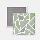 Olive-Green-Mosaik Magnet (Vorderseite/Rückseite)