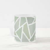 Olive-Green-Mosaik Mattglastasse (Vorderseite Links)