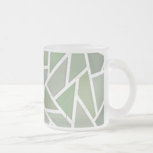 Olive-Green-Mosaik Mattglastasse