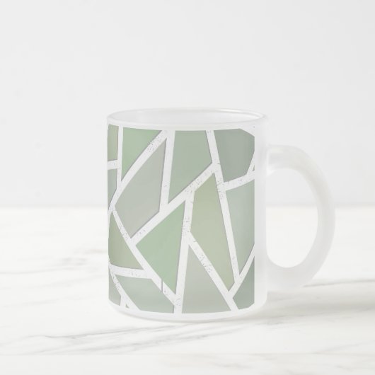 Olive-Green-Mosaik Mattglastasse (Rechts)