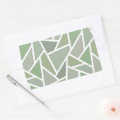 Olive-Green-Mosaik Rechteckiger Aufkleber (Umschlag)