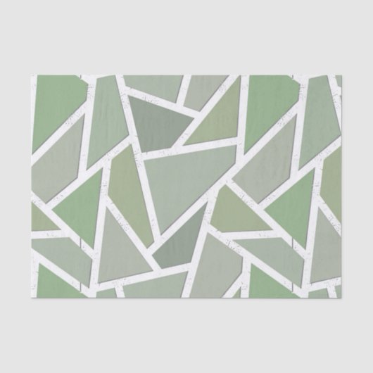 Olive-Green-Mosaik Seidenpapier (Vorderseite)