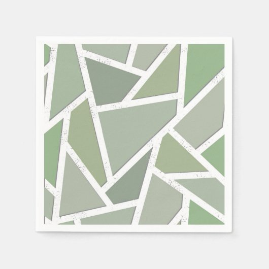Olive-Green-Mosaik Serviette (Vorderseite)