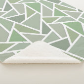 Olive-Green-Mosaik Sherpadecke (3/4)