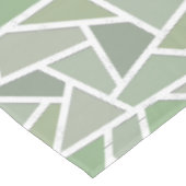 Olive-Green-Mosaik Tischdecke (Schrägansicht)