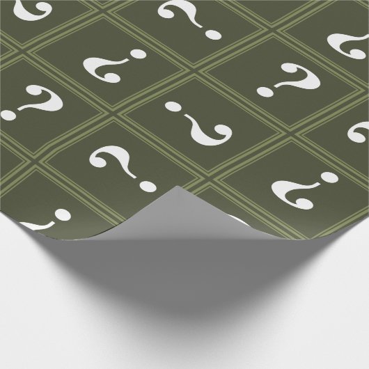 Olive Green Mystery Geschenkpapier (Ecke)