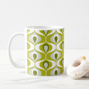 Olive Green Ogee Oval Pattern Kaffeetasse