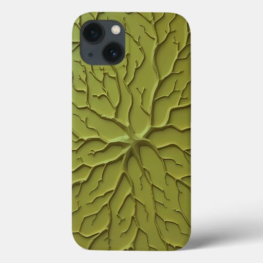 Olive Green Organic Branch iPhone Case (Rückseite)