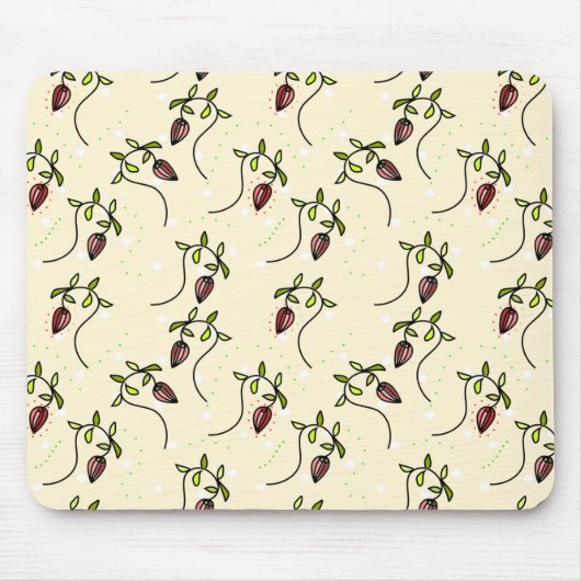 Olive-Green-Ornament Mousepad (Vorne)