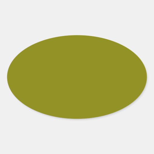 Olive Green Oval Sticker (Vorderseite)