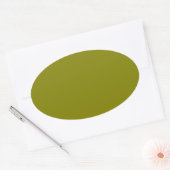 Olive Green Oval Sticker (Umschlag)