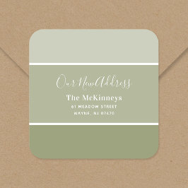 Olive Green Paint Swatch Neue Adresse Quadratischer Aufkleber