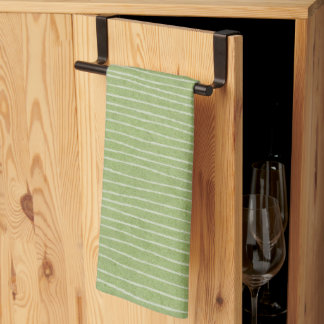 Olive Green Pale Streifen Geschirrtuch