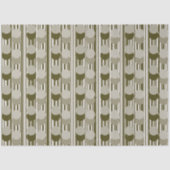 Olive Green Party Confetti und Tinsel Muster Seidenpapier (Vorderseite)