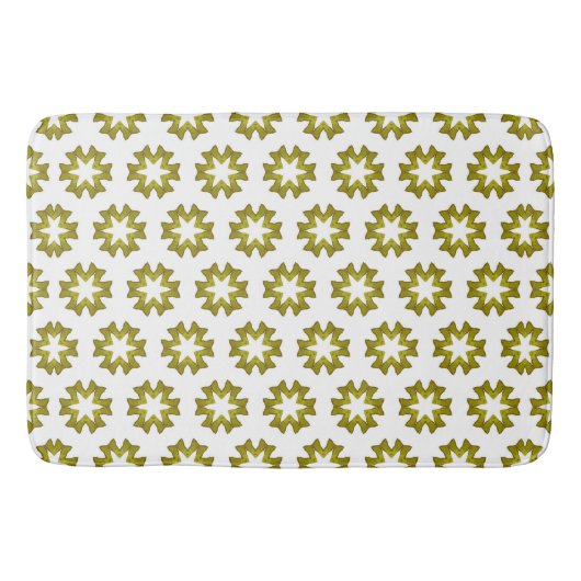 Olive Green Pattern Badematte (Vorderseite)