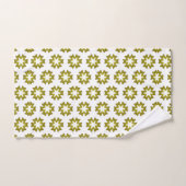 Olive Green Pattern Badhandtuch Set (Handtuch)